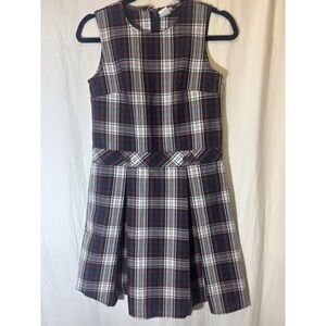 Vintage Royal Park School Uniform Dress Skirt Girls 7 Plaid Pleated Red/Blue V36